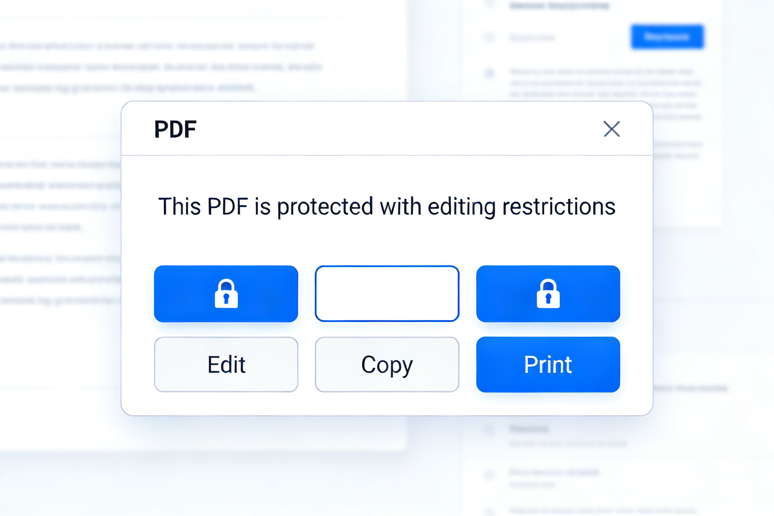 PDF protégé avec restrictions d’édition