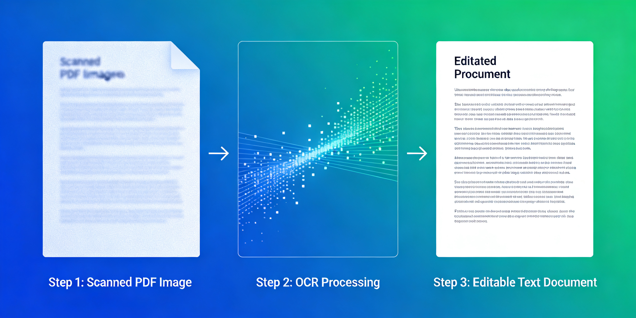 Processus OCR sur un PDF scanné